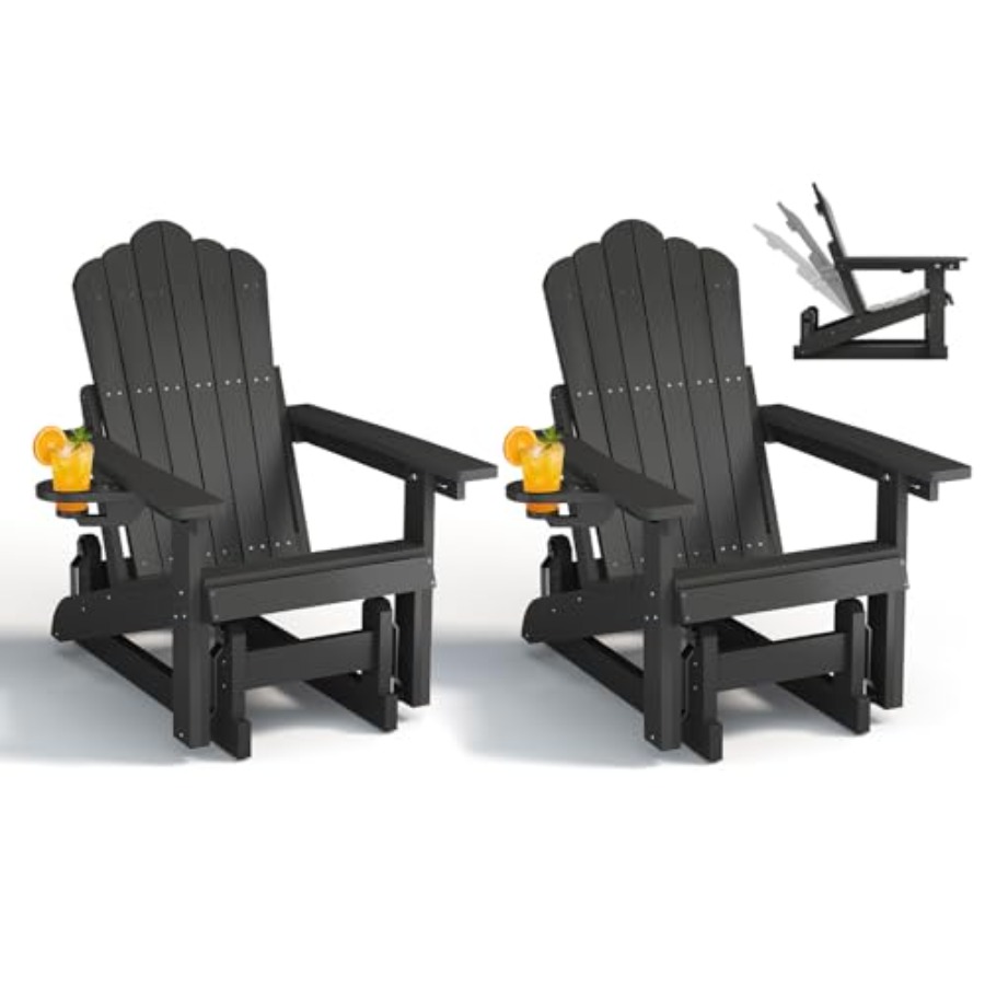 Adirondack Chair Wood - Набор из 2-х уличных кресел-глайдеров Адирондак