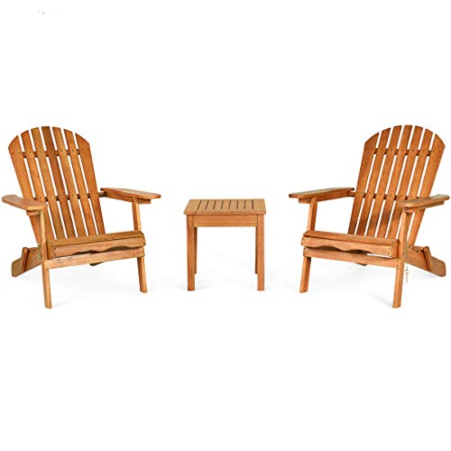 Adirondack Chair Wood - Набор из 3 складных деревянных стульев