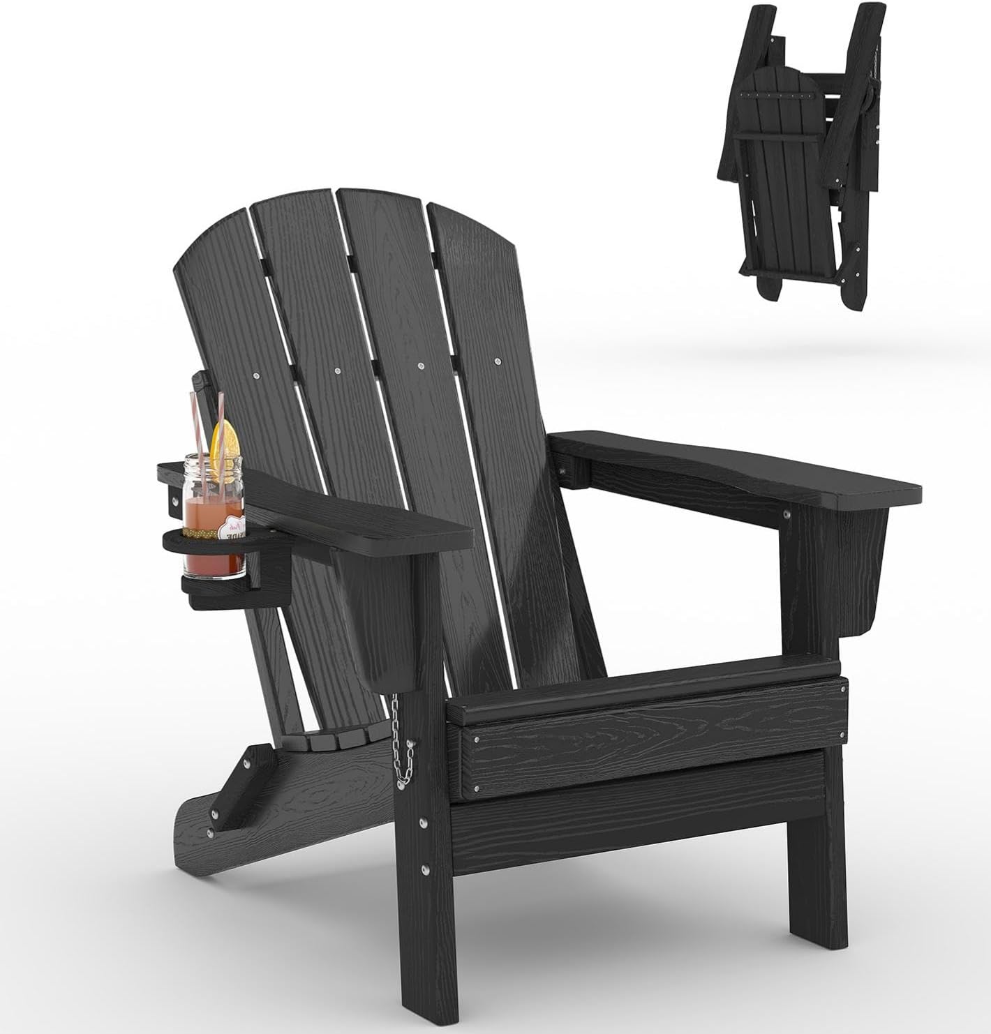 Adirondack Chair Wood - Складное кресло Адирондак из HDPE-пластика для