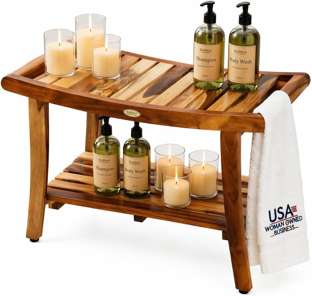 Outdoor Furniture Teak Wood - Деревянная скамья-стул для душа из тика