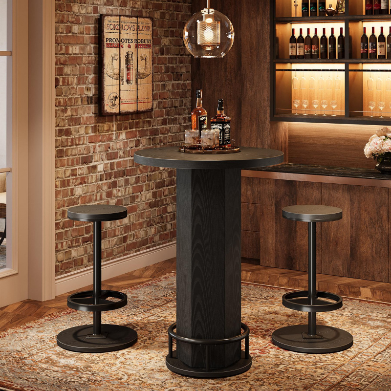 Bistro Table Set - Круглый барный стол Custom.Tribesigns со стульями,