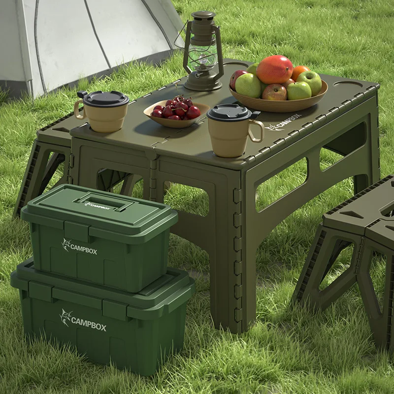 Outdoor Furniture Exhibition - Складной портативный уличный удлиненный пластиковый столик