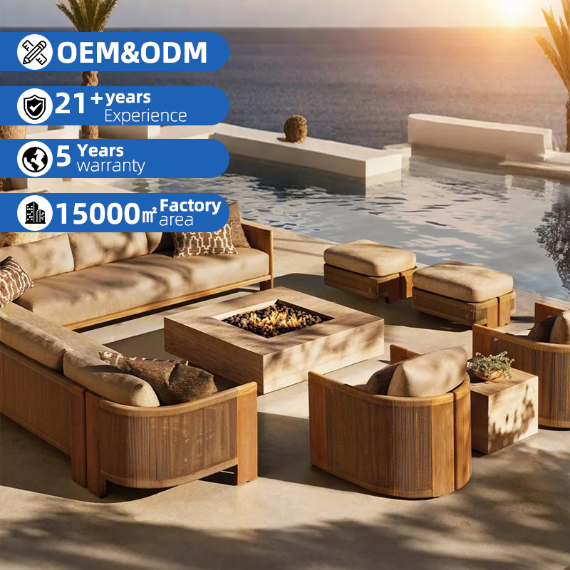 Outdoor Furniture Teak Wood - Комплект секционной мебели из тика с