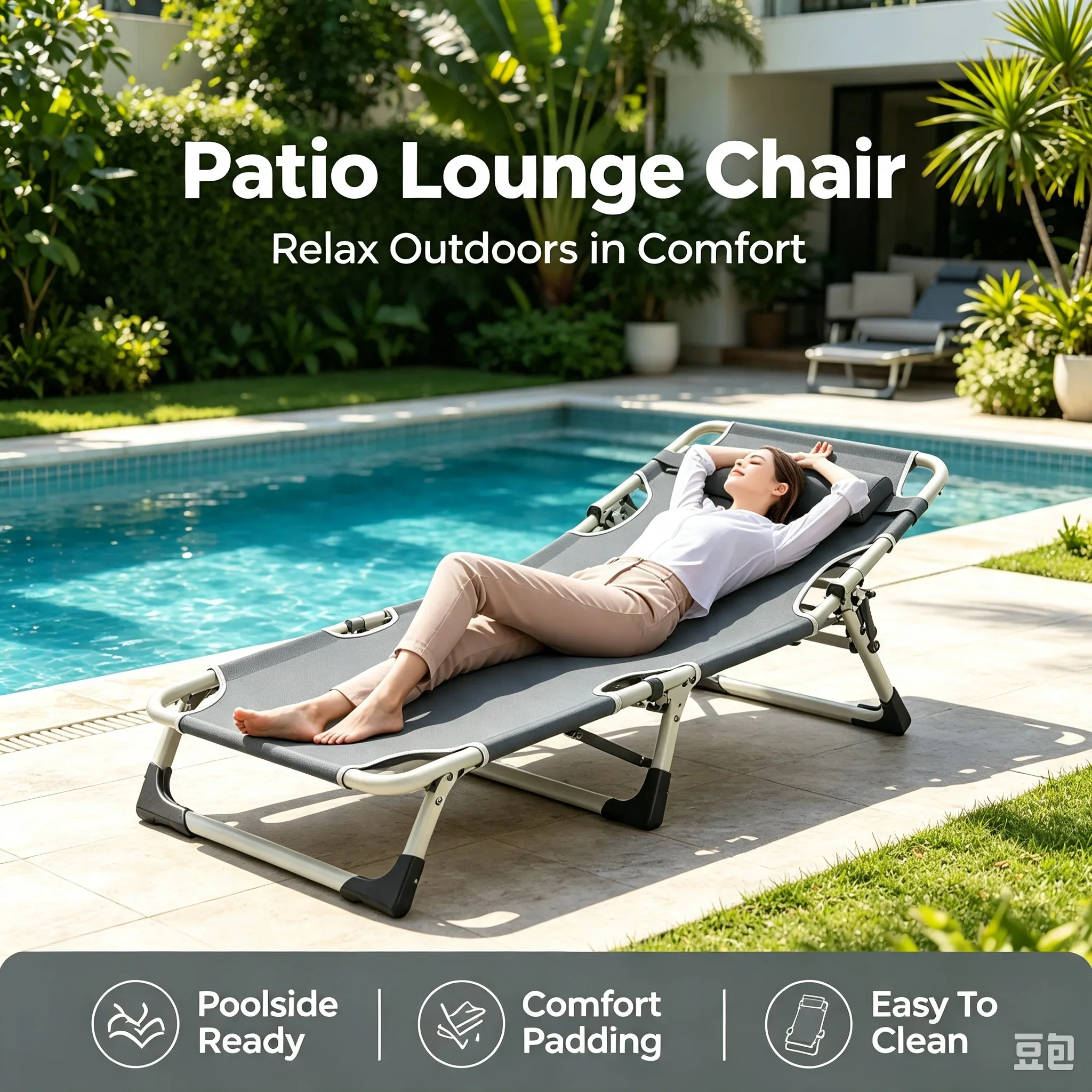 Складное кресло-шезлонг для оф – обзор и цена Outdoor Furniture Lounge Chair