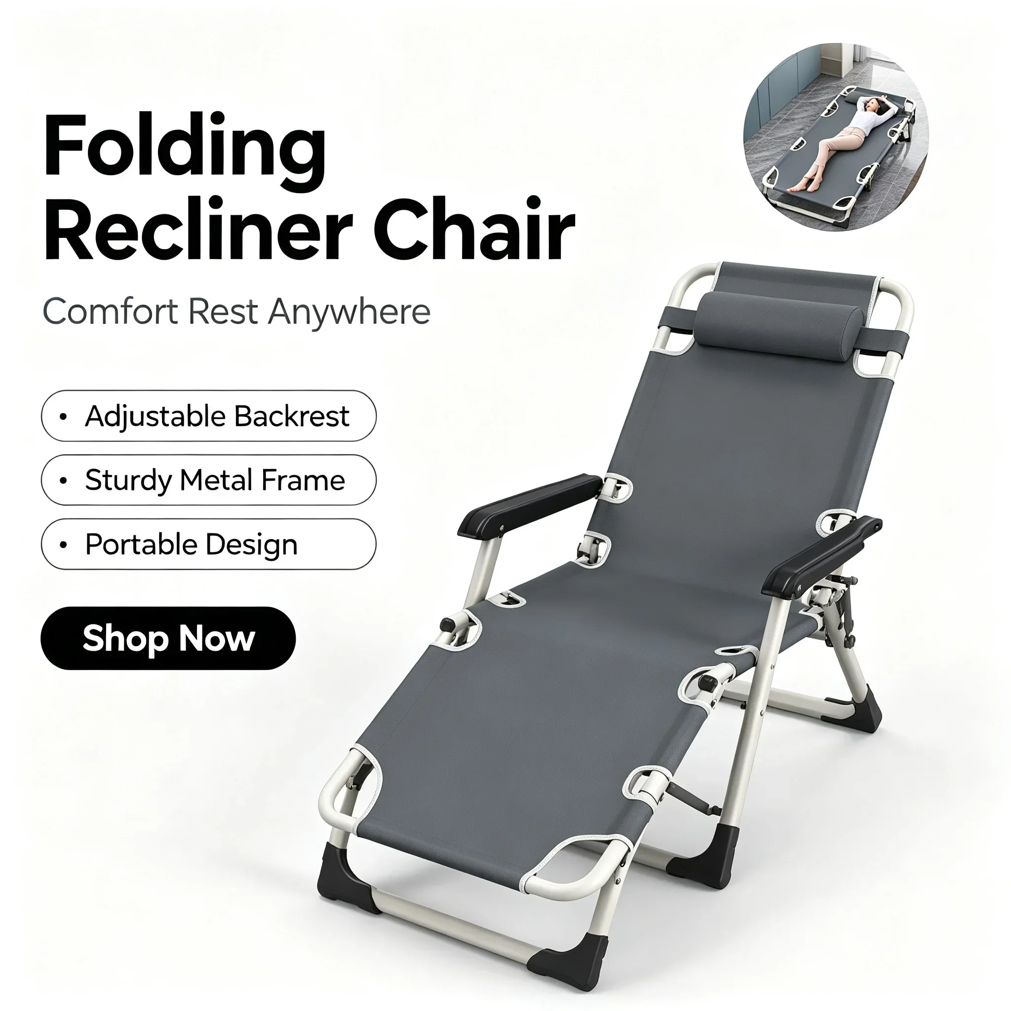Складное кресло-шезлонг для оф – обзор и цена Outdoor Furniture Lounge Chair