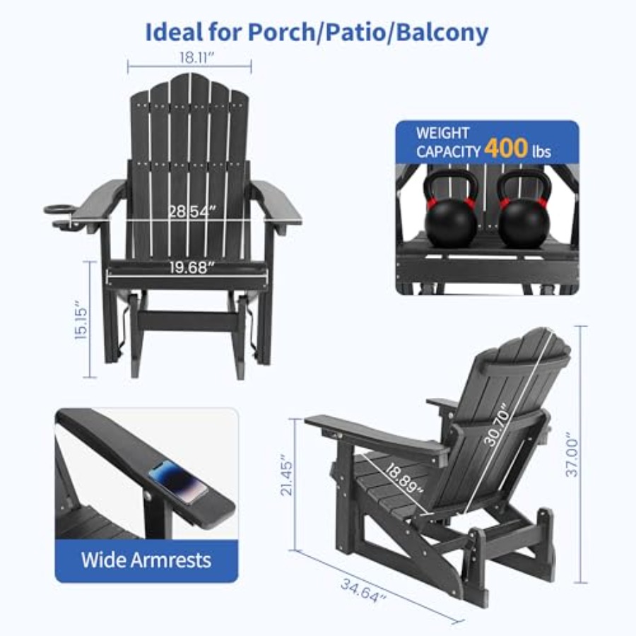 Набор из 2-х уличных кресел-гл – обзор и цена Adirondack Chair Wood