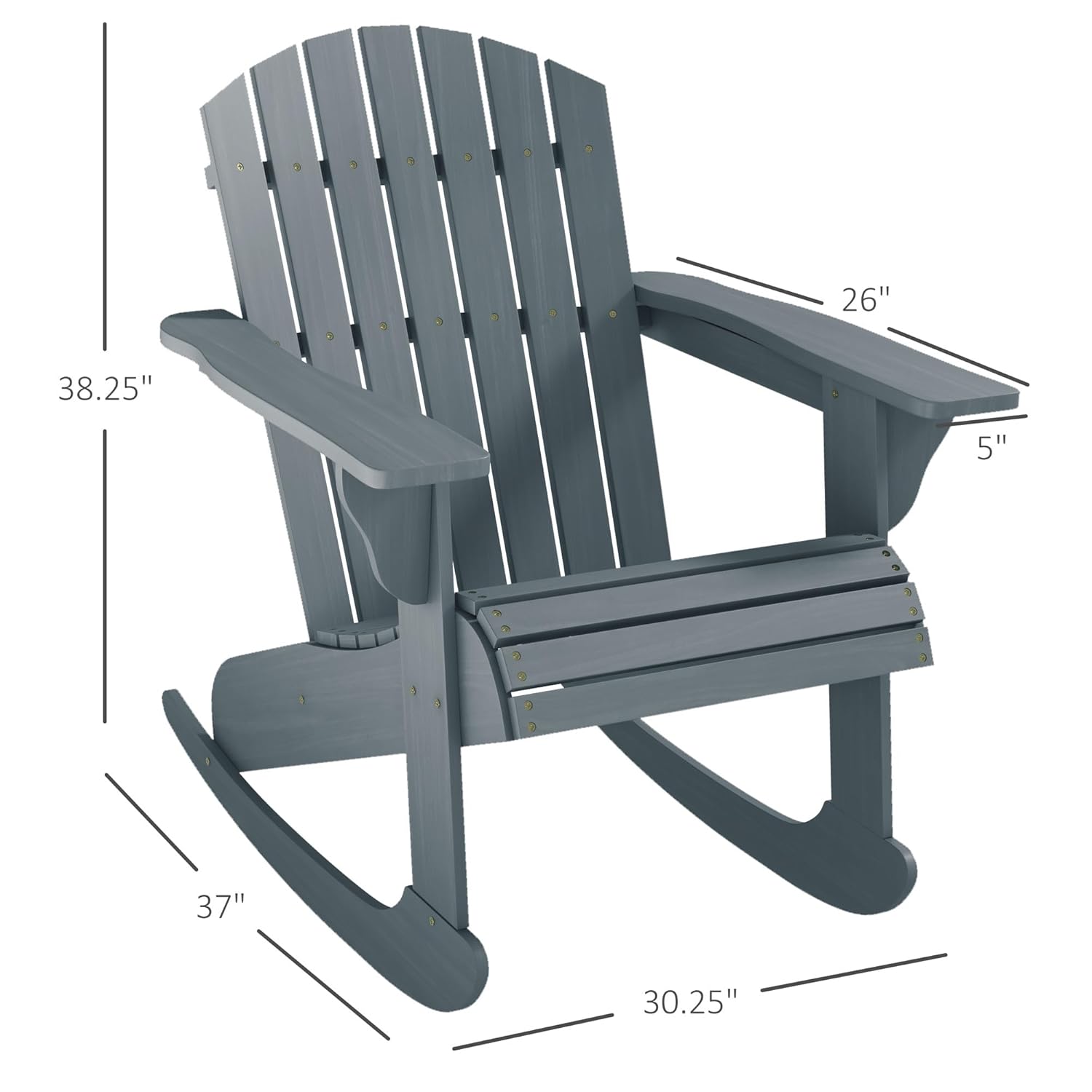 Деревянное кресло-качалка Адир – обзор и цена Adirondack Chair Wood