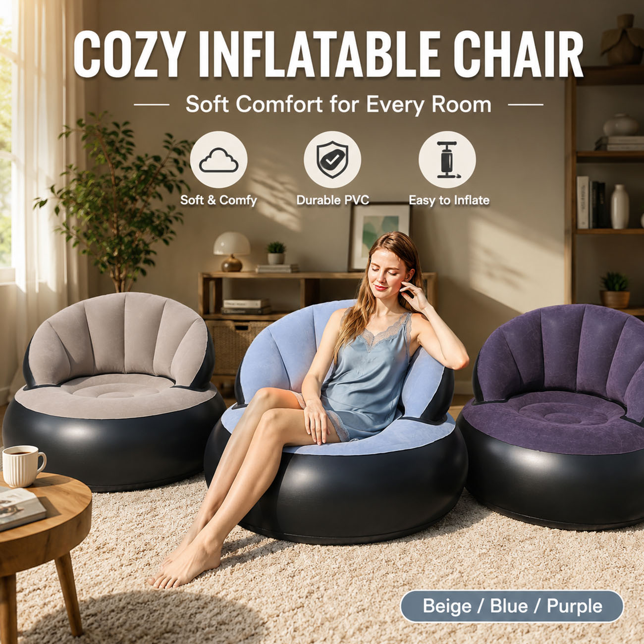 Надувное кресло для взрослых,  – обзор и цена Outdoor Furniture Lounge Chair